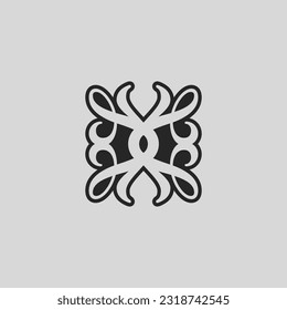 elegante patrón tribal moderno antiguo logo