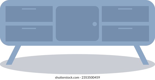An elegant and modern vector image of a TV stand with a minimalist design. Suitable for your design projects.