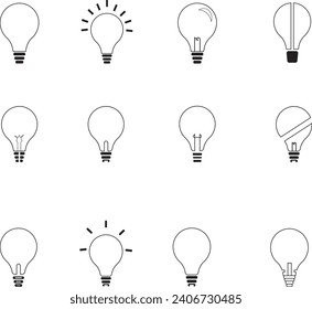 An elegant and modern vector light bulb icon, perfect for creative projects and innovation concepts. This minimalist design features a stylized light bulb with clean lines and a sophisticated feel. Us