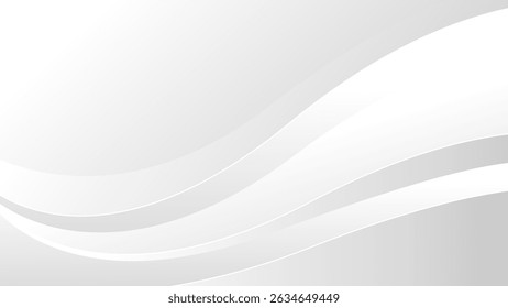 Elegant modern white and gray wave background. Minimalist abstract flow lines for modern business wallpaper, presentation, banner, cover, template design, website, and more