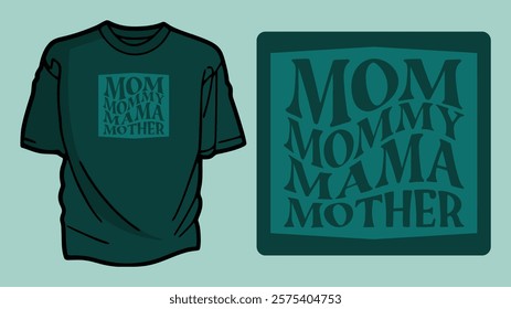 Elegant Mom T-shirt Design Highlighting Minimalist Typography and Stylish Composition