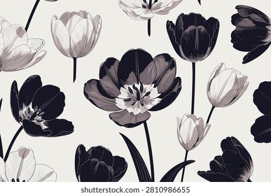Elegant monochromatic pattern detailed