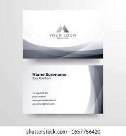 Elegant Monochrome Business Card. Elegant Minimalist Golden Business Card.