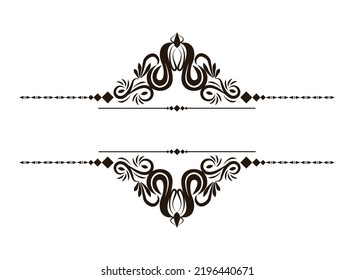 elegant monochrome divider label icon