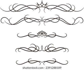 Elegant monochrome frame material drawn with smooth curves.
