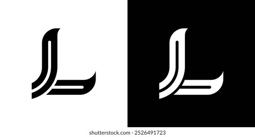 Elegant Monochrome Letter L Logo - Versatile and Modern Design