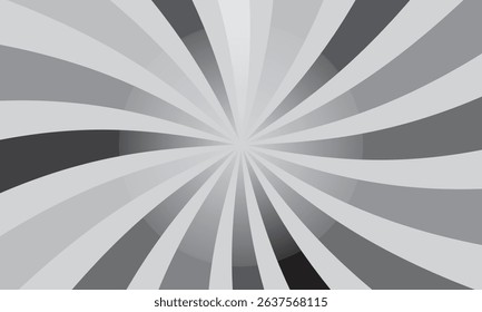 Elegant Monochrome Sunburst Design. Timeless Gray Stripes for Modern Projects