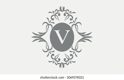 Elegant monogram with alphabet letter V. Logo icon for business. Exquisite corporate branding and design for luxury goods and company