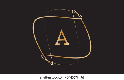 An elegant monogram design for the letter A. Calligraphic ornament. Business sign, identity monograms for restaurant, boutique, hotel, heraldry, jewelry. Vector illustration.