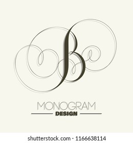 Elegant monogram design - letter B