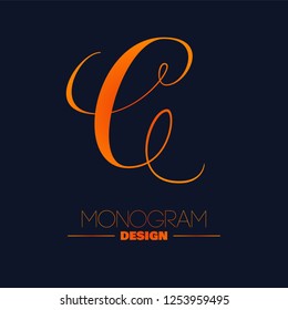 Elegant monogram design - letter C