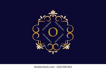 Elegant monogram design template with initial letter O. Luxury elegant ornament logo for restaurant, boutique, hotel, fashion, business.