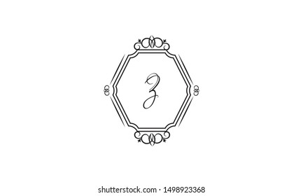 Elegant monogram design template with letter Z. Business sign, restaurant identity, royalty, boutique, cafe, hotel, heraldry, jewelry, fashion, wine. Vector illustration