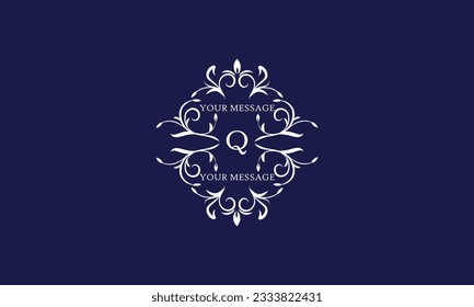 Elegant monogram design template with letter Q. Vector logo illustration.