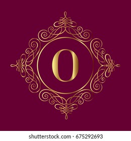 Elegant monogram design template. Wedding monogram.