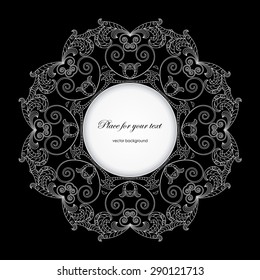  Elegant  monogram designs template with copy-space for text . Good for labels, invitations, card. Vector illustration.
