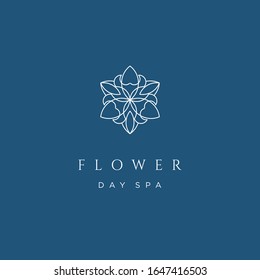 elegant monogram flower design. logos template for beauty salon, flowers boutique., wedding boutique, spa center, cosmetician shop.