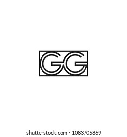 elegant monogram gg logo