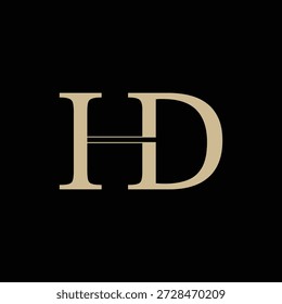 Elegante logotipo HD Monogram con un diseño clásico y sofisticado