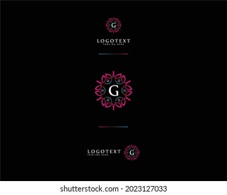 Elegant monogram letter G logo design template Creative flower letter G logo inspiration
