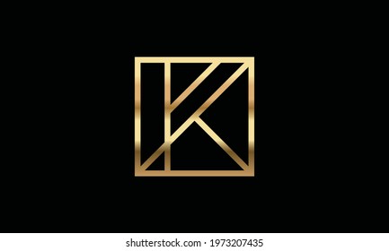 Elegant Monogram Letter K Logo Vector Icon Illustration
