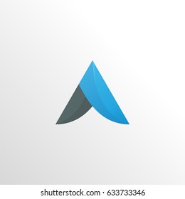 elegant monogram letter a logo with clean background