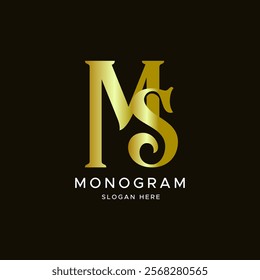 Elegant Monogram Lettering Linked Logo Design