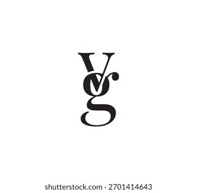 Elegantes Monogramm-Logo, klassisches Serif Initial Letters Design, Vintage Luxus Typografie Emblem gv