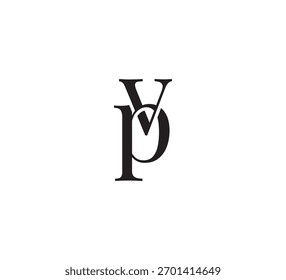 Elegant Monogram Logo, Classic Serif Initial Letters Design, Vintage Luxury Typography Emblem pv