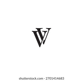 Elegant Monogram Logo, Classic Serif Initial Letters Design, Vintage Luxury Typography Emblem vv
