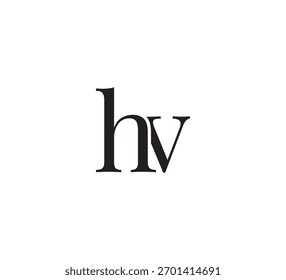 Logotipo de monograma elegante, Classic Serif letras iniciais Design, Vintage Luxo Tipografia Emblema hv