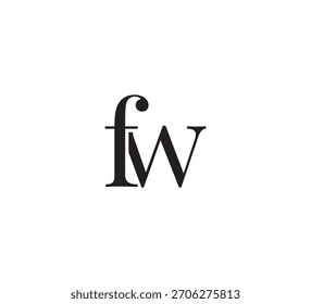 Elegant Monogram Logo, Classic Serif Initial Letters Design, Vintage Luxury Typography Emblem fw