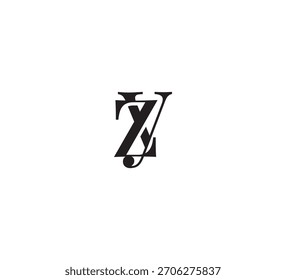 Elegant Monogram Logo, Classic Serif Initial Letters Design, Vintage Luxury Typography Emblem zy