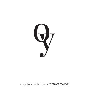 Elegant Monogram Logo, Classic Serif Initial Letters Design, Vintage Luxury Typography Emblem oy