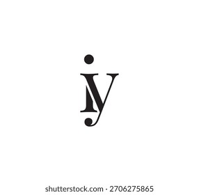 Elegantes Monogramm-Logo, klassisches Serienbrief-Design, Vintage Luxus Typografie Emblem iy