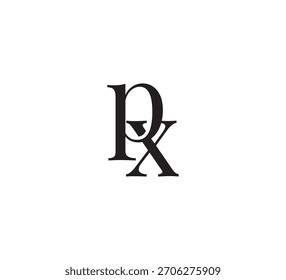 Elegant Monogram Logo, Classic Serif Initial Letters Design, Vintage Luxury Typography Emblem px