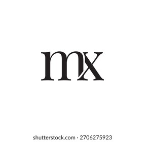 Elegant Monogram Logo, Classic Serif Initial Letters Design, Vintage Luxury Typography Emblem mx