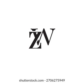 Elegant Monogram Logo, Classic Serif Initial Letters Design, Vintage Luxury Typography Emblem zw