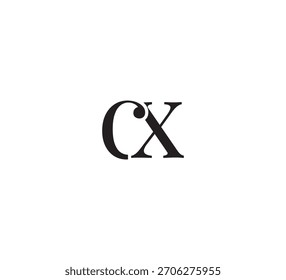 Elegant Monogram Logo, Classic Serif Initial Letters Design, Vintage Luxury Typography Emblem cx