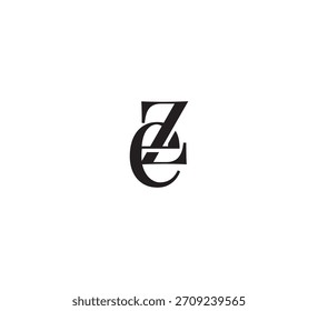 Elegantes Monogramm-Logo, klassisches Serienbrief-Design, Vintage Luxus Typografie Emblem ez