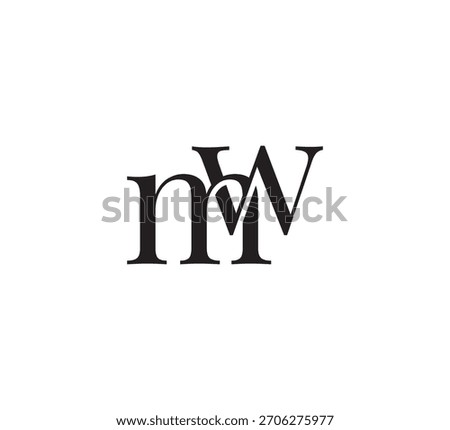 Elegant Monogram Logo, Classic Serif Initial Letters Design, Vintage Luxury Typography Emblem mw