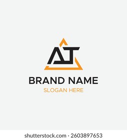 Elegant AT Monogram Logo Design for Branding and Business

