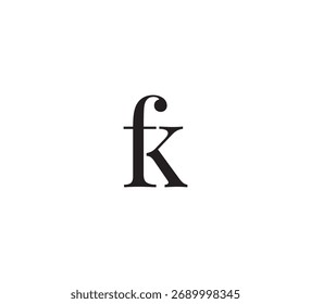 Elegantes Monogramm Logo Design - Klassische Serienbriefe für Luxus-Markenidentität fk
