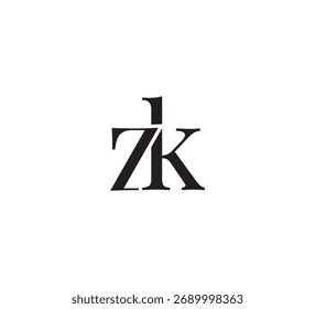 Elegant Monogram Logo Design – Classic Serif Initial Letters for Luxury Brand Identity zk
