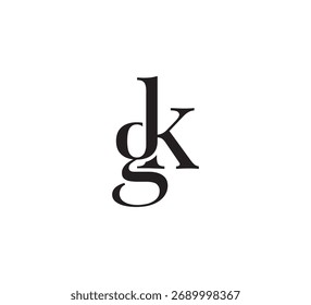 Elegantes Monogramm Logo Design - Klassische Serienbriefe für Luxus-Markenidentität gk