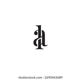Elegant Monogram Logo Design – Classic Serif Initial Letters for Luxury Brand Identity al