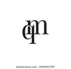 Elegant Monogram Logo Design – Classic Serif Initial Letters for Luxury Brand Identity qm