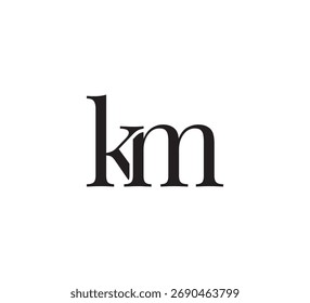 Elegant Monogram Logo Design – Classic Serif Initial Letters for Luxury Brand Identity km