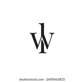 Elegant Monogram Logo Design – Classic Serif Initial Letters for Luxury Brand Identity wl lw