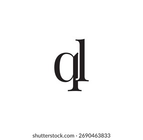 Elegant Monogram Logo Design – Classic Serif Initial Letters for Luxury Brand Identity ql
